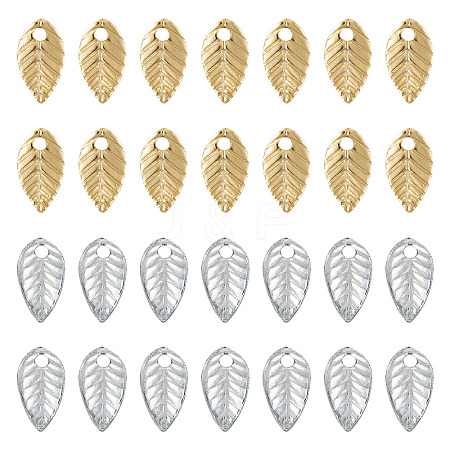 40Pcs 2 Colors Brass Charms KK-TADJ0001-08-1