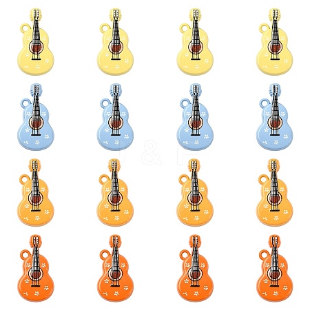 16Pcs 4 Colors Spray Painted Zinc Alloy Pendants FIND-CJ0005-51-1