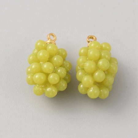Opaque Resin Imitation Fruit Pendants CRES-WH0006-14G-1