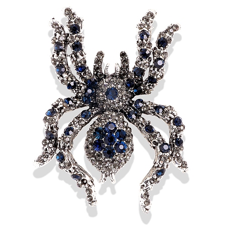 Spider Platinum Alloy Rhinestone Brooches PW-WG9CCBB-07-1