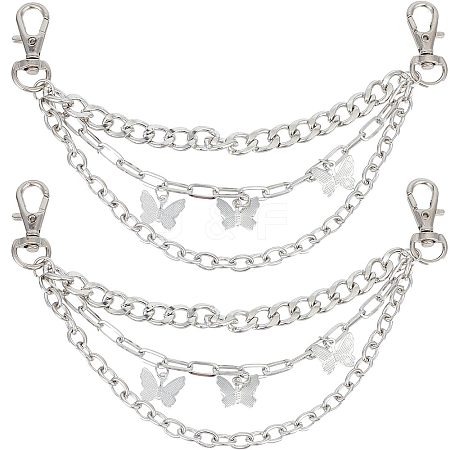 Alloy Shoe 3-Strand Curb Chain AJEW-WH0258-700-1