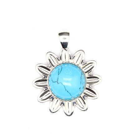 Synthetic Blue Turquoise Pendants PW-WG39578-05-1