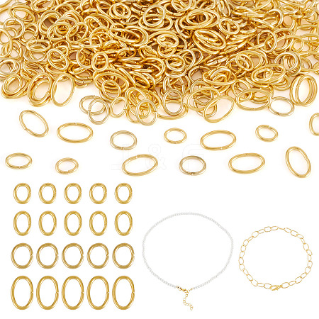 400Pcs 4 Styles 304 Stainless Steel Jump Rings STAS-TA0005-82-1