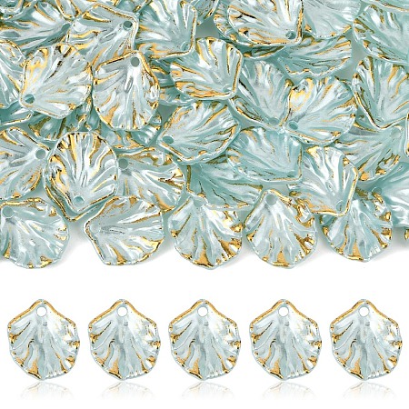 100Pcs Opaque Acrylic Pendants MACR-YW0004-08A-1