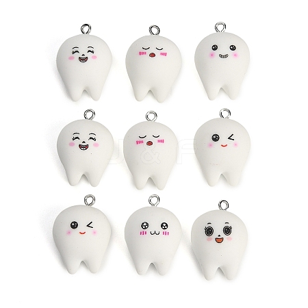 Opaque Resin with Alloy Pendants RE-CBA08CD-08-1