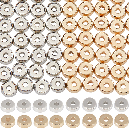 1800Pcs 2 Colors CCB Plastic Spacer Beads CCB-SC0001-08-1