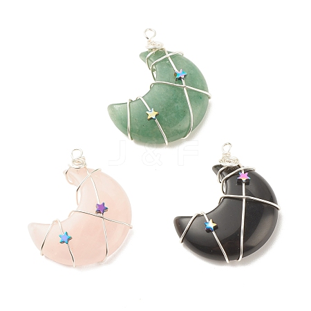 Natural & Synthetic Gemstone Pendants PALLOY-JF01624-02-1