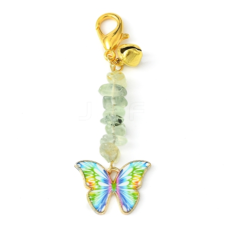 Alloy Enamel Butterfly Pendant Decoration HJEW-JM01555-02-1