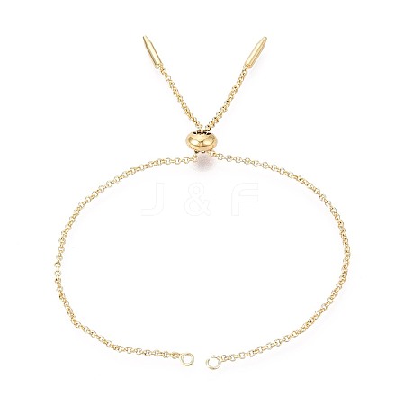 Adjustable Brass Slider Bracelets Making KK-T059-01G-NF-1
