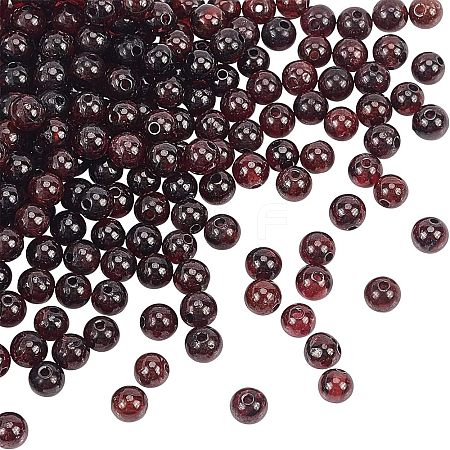 Olycraft Natural Garnet Beads Strands G-OC0001-25-4mm-1