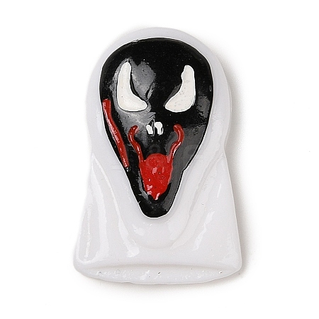 Ghost Mask Halloween Opaque Resin Decoden Cabochons RESI-R446-02B-1