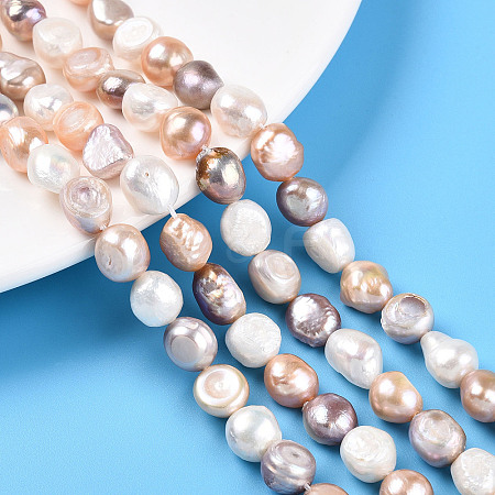 Natural Cultured Freshwater Pearl Beads Strands PEAR-N014-09A-1