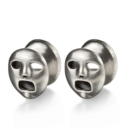 Halloween Ghost Face Brass and Alloy Ear Tunnels FS-WGACCDC-05-1