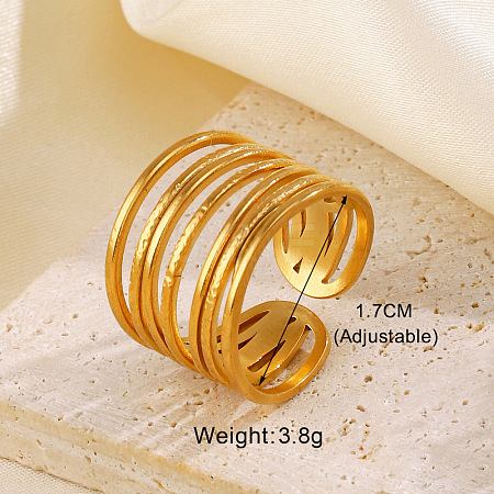 304 Stainless Steel Cuff Rings FS-WG5A8AF-07-1