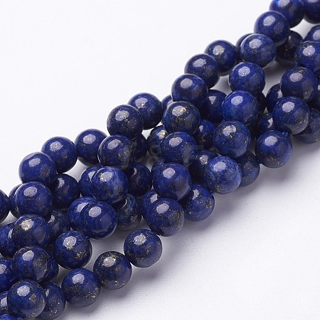 Grade A Round Dyed Natural Lapis Lazuli Beads X1-GSR6mmC123-1