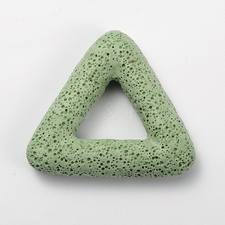 Synthetic Lava Rock Big Triangle Pendants G-O025-04F-1