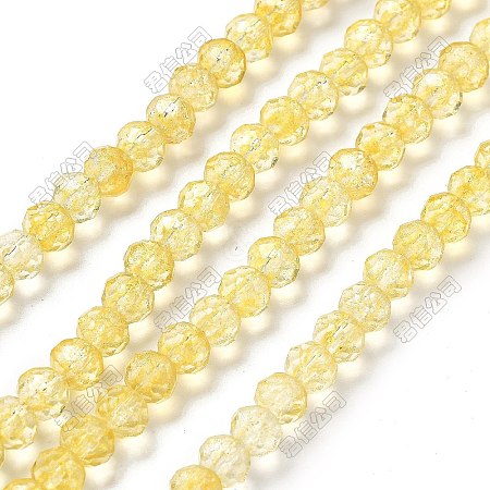 Crack Glass Beads Strands GLAA-M049-01L-1