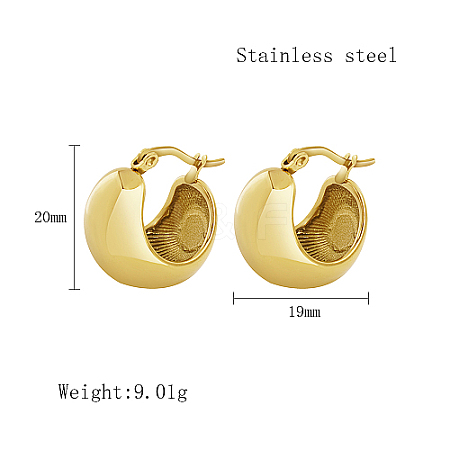 Stainless Steel Hoop Earrings for Women QX9021-11-1