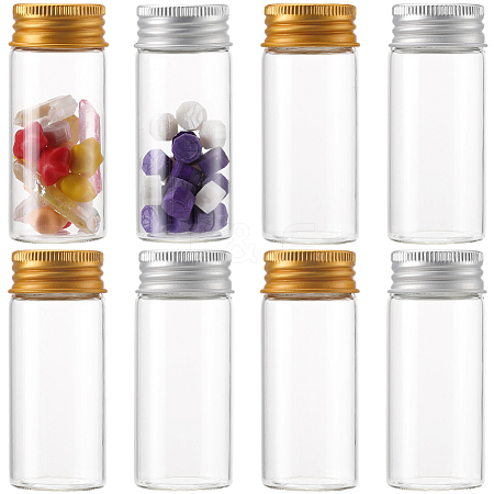 SUNNYCLUE 24Pcs 2 Colors Clear Glass Bottles Bead Containers CON-SC0001-12-1