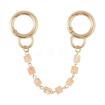 Glass Link Bag Extender Chains HJEW-YW00101-01-1
