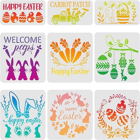 PET Hollow out Drawing Painting Stencils Sets DIY-WH0172-320-1