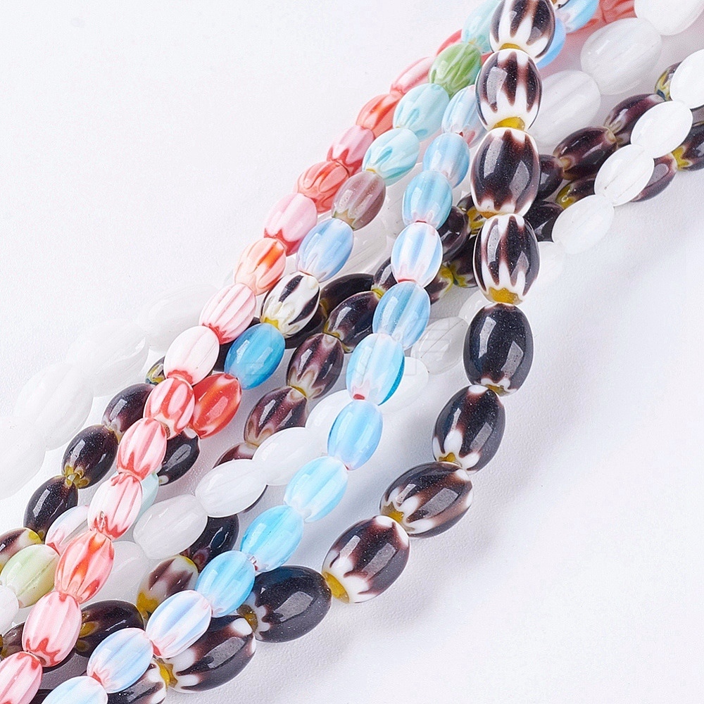 Wholesale Handmade Millefiori Glass Beads Strands - Jewelryandfindings.com