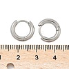 Tarnish Resistant 304 Stainless Steel Huggie Hoop Earrings X-EJEW-F111B-13mm-P-3