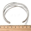 Electrophoresis Iron Cuff Bangles BJEW-M057-07P-3