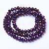 Electroplate Transparent Glass Beads Strands LS-EGLA-A034-T1mm-UA06-2