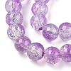 Transparent Crackle Baking Paint Glass Beads Strands X2-DGLA-T003-01A-10-3