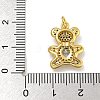 Rack Plating Brass Micro Pave Cubic Zirconia Pendants KK-I718-02B-G-3