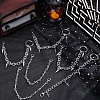 6Pcs 3 Style Aluminum Boot Strap Chains HJEW-HS00095-5