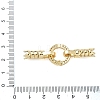 Ring Brass Micro Pave Clear Cubic Zirconia Fold Over Clasps KK-Z143-12G-3
