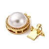 Brass Micro Pave Clear Cubic Zirconia Box Clasps KK-D378-13G-2