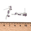 Brass Micro Pave Cubic Zirconia Stud Earrings KK-CBA8324-20P-7