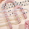 Baking Paint Pearlized Glass Pearl Round Beaded Long Necklaces NJEW-SW00066-02-8