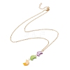 Natural Shell Crescent Moon Pendant Necklace with 304 Stainless Steel Chains for Women NJEW-C016-13G-2