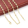 Brass Oval Link Chains Necklace for Women NJEW-P265-25G-4