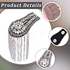 Teardrop Iron Chain Tassel with Rhinestone Epaulettes AJEW-WH20006-326C-P-6