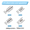 2000Pcs 4 Styles Glass Twisted Bugle Beads SEED-GO0001-09C-2