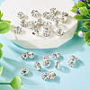 30Pcs 2 Colors Brass Rhinestone Spacer Beads RB-TA0001-29J-3