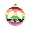 Rainbow Color Alloy Enamel Pendants ENAM-G208-10KCG-1
