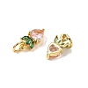 Brass Micro Pave Cubic Zirconia Charms ZIRC-H119-06G-02-2