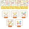 260Pcs 5 Style Spray Painted Opaque Acrylic Beads SACR-YW0001-32-2
