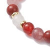 Natural Mixed Gemstone Round Beads Stretch Bracelets for Women BJEW-JB12631-01-4