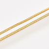 Brass Round Snake Chain Necklace Making X-MAK-T006-11A-G-3