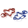 Spray Painted Alloy Swivel Lobster Clasps PALLOY-K004-05-2