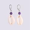 Cowrie Shell Dangle Earrings EJEW-JE02956-01-1
