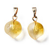Two Tone Transparent Spray Painted Glass Pendants X-GLAA-N035-015-C04-2