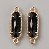 Golden Plated Brass Pave Glass Connector Charms FIND-WH0110-728G-02-1